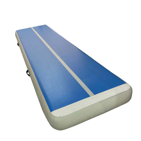 blue gymnastics inflatable air track